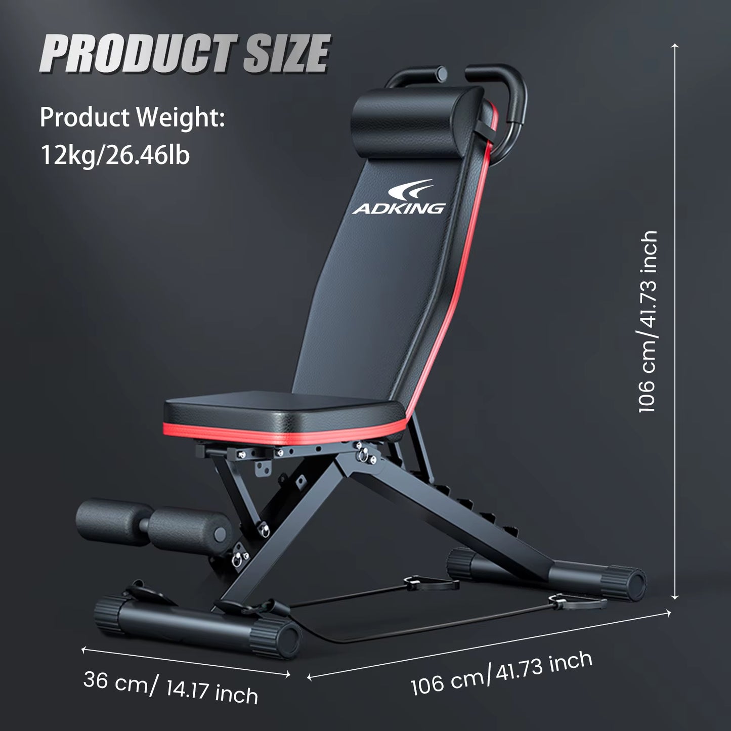 Adjustable Weight Bench Press Dumbbell Multi-Functional Full Body Workout Bench Foldable Incline Decline for Home Gym 1000 Lbs