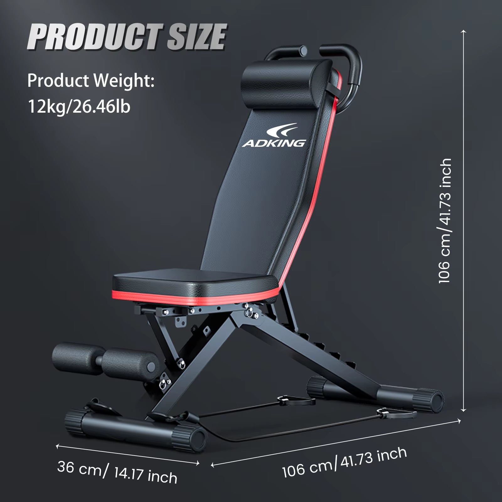 Adjustable Weight Bench Press Dumbbell Multi-Functional Full Body Workout Bench Foldable Incline Decline for Home Gym 1000 Lbs