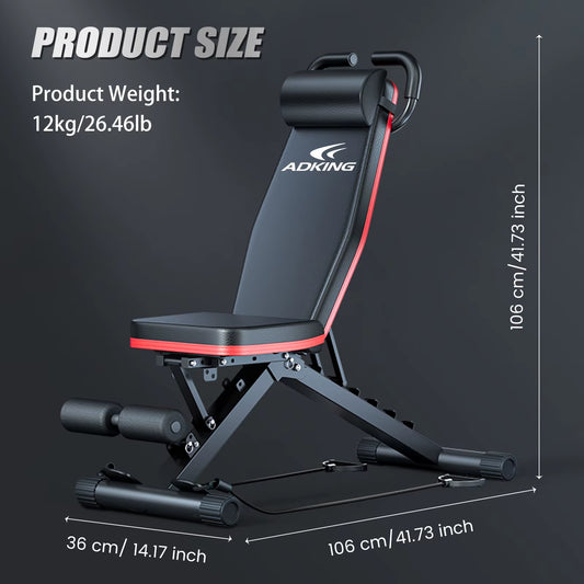 Adjustable Weight Bench Press Dumbbell Multi-Functional Full Body Workout Bench Foldable Incline Decline for Home Gym 1000 Lbs